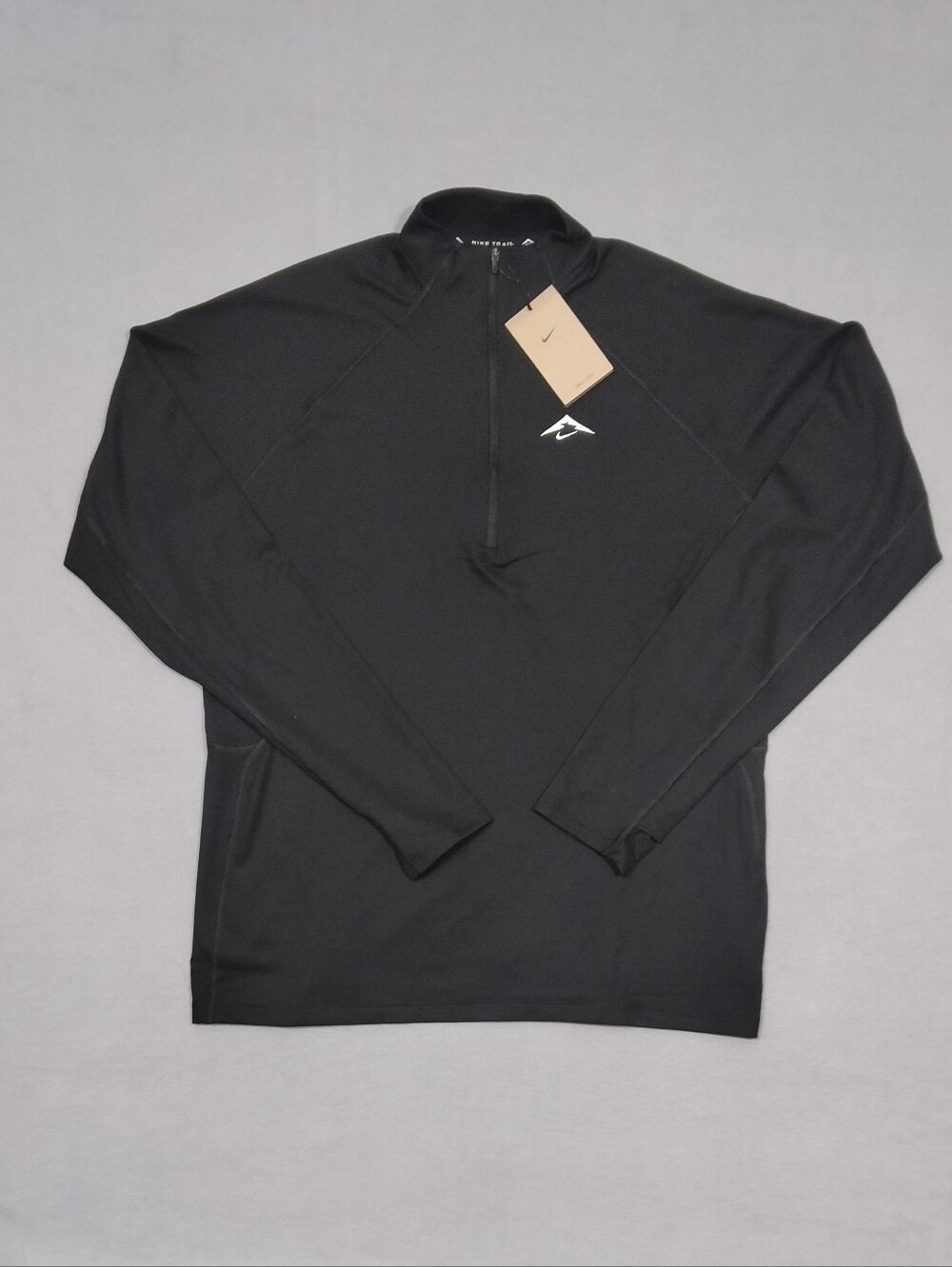 Nike Trail Dri-Fit 1/2 Zip Mid-Layer Running Top Size XL Men's Black FV9994-010